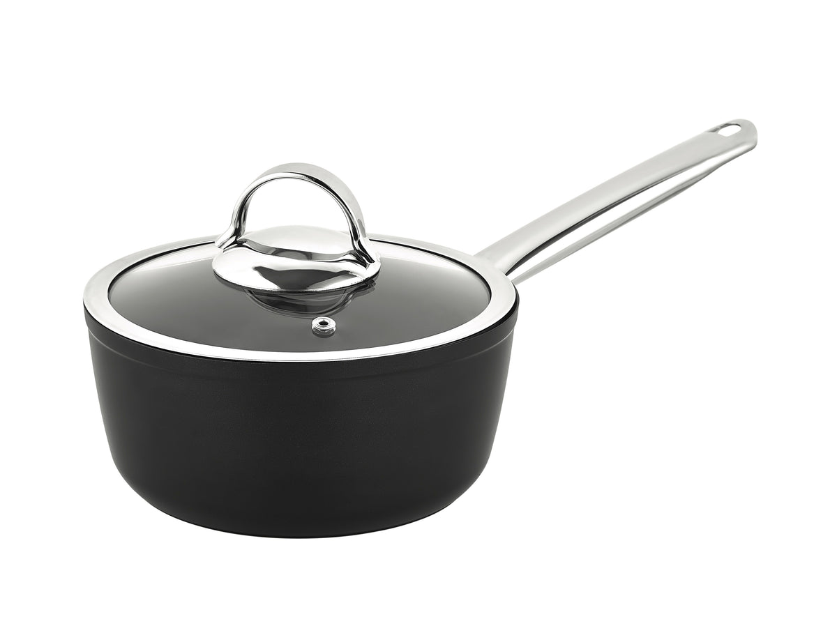 1.5 Quart Nonstick Saucepan With Glass Lid, Small Ceramic Cooking Pot With  Stay Cool Handle, Induction Compatible Soup Pot, PFOA/PFAS Free