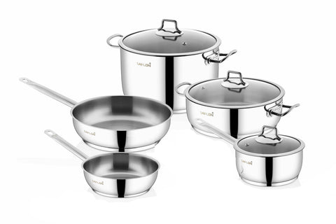 Saflon Stainless Steel 8 Piece Cookware Set (NEW)