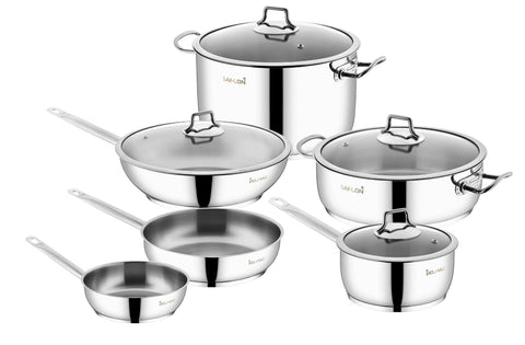 Saflon Stainless Steel 10 Piece Cookware Set (NEW)