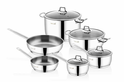 Saflon Stainless Steel 10 Piece Cookware Set