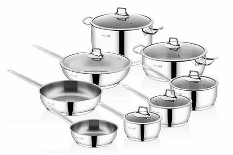 Saflon Stainless Steel 14 Piece Cookware Set