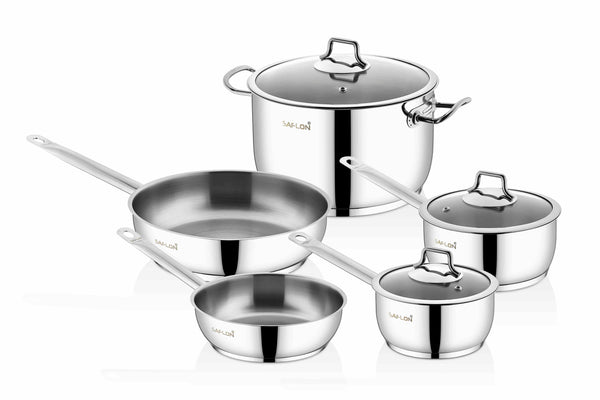 Saflon Stainless Steel 8 Piece Cookware Set