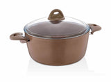 Granitline Nonstick 8-Qt Stock Pot with Tempered Glass Lid