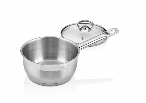 Saflon Stainless Steel 2 Qt Sauce Pan with Glass Lid