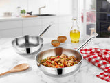 Saflon Stainless Steel 2-Piece Fry Pan Set (8 Inch & 10 Inch)